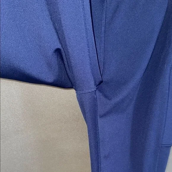 Navy Blue Leggings with Black Accents - Picture 5 of 6